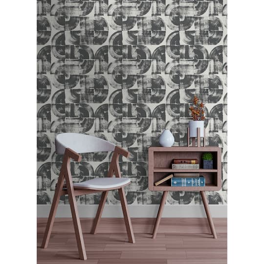 NuWallpaper Elias Black Peel & Stick Wallpaper